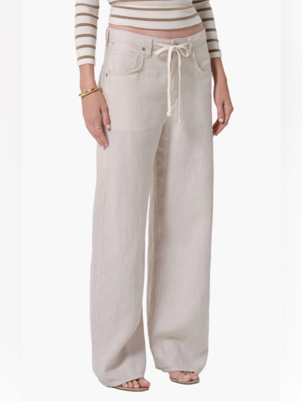 ‼️NWOT Citizens of Humanity Brynn Wide-Leg Drawstring Linen Pants